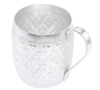 Gadpiparty Tasse en Métal Multifonction Argentée 300 Ml Résistante aux Chutes pour Thé Café et Lait Maison Bureau et Restaurant Tasse à Boire pour Petit Déjeuner Verre Vintage Robuste