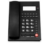 Gadpiparty Téléphone de Bureau Filaire Noir Grand Écran Clair et Fonction Appel en Attente Téléphone Fixe Abs pour Seniors Bureau