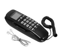 Gadpiparty Téléphone Fixe Filaire Noir à Grosses Touches Affichage | Abs Minimaliste, Usage Hôtel ou Comptoir, Pose Murale ou Bureau, Léger, Robuste et Simple à Utiliser