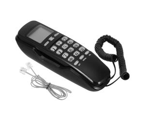 Gadpiparty Téléphone Fixe Filaire Noir à Grosses Touches Affichage | Abs Minimaliste, Usage Hôtel ou Comptoir, Pose Murale ou Bureau, Léger, Robuste et Simple à Utiliser