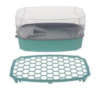 Gadpiparty Terrarium Tortue Petit avec Couvercle Habitat Écologique en Plastique Bleu Aquarium D’Élevage avec Plateforme de Bain de Soleil Terrarium pour Tortues Aquatiques et Terrestres