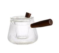 Gadpiparty Théière en Verre Transparente Infuseur pour Thé en Feuilles Design Simple et Lignes Épurées pour Thé en Vrac