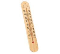Gadpiparty Thermomètre Mural en Bois Beige pour Intérieur et Garage, Chiffres Clairs Faciles à Lire, Design Simple et Professionnel pour Usage Sauna