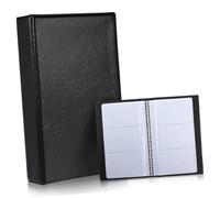 Gadpiparty Titulaire de la Carte de Visite Porte-Cartes Porte-Carte de Visite pour Bureau détenteurs de Cartes de crédit carnet de Carte de crédit classeur de fiches Livre de Cartes PU Black