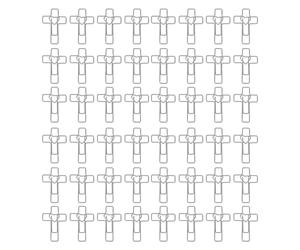 Gadpiparty Trombones Croisés Métalliques Argentés 100pcs pour Organisation de Documents et Fournitures de Bureau, pour Carnets et Travaux Manuels