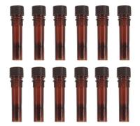 Gadpiparty Tubes à Essai Design Compact et Pratique 20 en Pp Bouchon 1,5ml Marron Lot de 20 Stockage et Prélèvement D'échantillons pour en Laboratoire