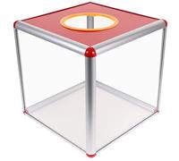 Gadpiparty Urne carrée transparente pour dons de loterie caritative - Pour collecte de fonds - Suggestion de vote - 25 cm