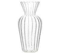 Gadpiparty Vase en Verre rayé Vase à Fleurs rayé 2.36X2.36X5.91 Pouces Transparent Compact pour compositions Décoration intérieure de fenêtres et armoires