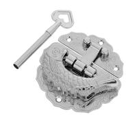 Gadpiparty Verrou à Bascule Vintage en Métal avec Clé, Loquet de Meuble Style Victorien, Cadenas Décoratif pour Boîte à Bijoux, Valise et Coffre, Fermeture Sécurisée pour Rangement et Bagages