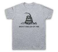 Gadsden Flag Don't Tread on Me Rattlesnake Flag T-Shirt des Hommes, Gris, Medium