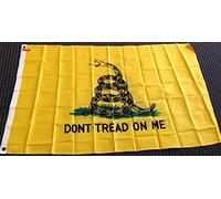 Gadsden Jaune, Ne Me Marchez Pas Dessus Drapeaux Décoratifs D'Extérieur 90X150Cm Résistant Aux Intempéries Drapeau Personnalisée Bannière Amusante D'Extérieur Pour Ferme Plage Anniversaires