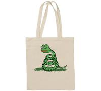 Gadsden Pepe The Frog Don't Tread On Me Memes Sac fourre-tout en coton naturel Blanc