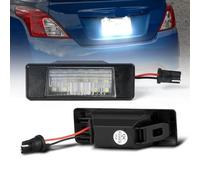 GADSJI 2 pièces lampes d'éclairage de plaque d'immatriculation LED, for Nissan Juke F15 Micra K12 March K13 Kicks Note E11 Armada Y62 NV200 Rogue, for Qashqai Lampe de plaque d'immatriculation du véhi