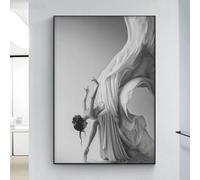 GADZRTIL Peinture sur toile de danseuse danseuse - Image moderne de danse en noir et blanc - Impression de danseuse en noir et blanc - 40,6 x 61 cm - Sans cadre