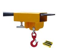 GaeaAuto Crochet de levage pour chariot élévateur, capacité de 1000 kg, grue mobile simple avec crochet pivotant et grande vis en T pour chariot élévateur, fourche, crochet de levage