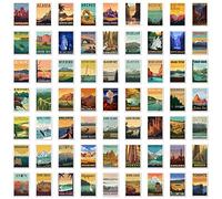 gaeaverse Lot de 63 cartes postales vintage pour le parc national des États-Unis - Cartes de vœux pour les affaires, les voyages, les paysages, les cadeaux