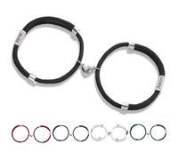 Gaehsmide Bracelets assortis personnalisés pour couples - Cadeaux pour couples - Initiale personnalisée - Bracelets d'amitié - Cadeaux d'anniversaire, de Noël, de Saint-Valentin pour lui et elle, One
