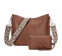 GAEKEAO Sac à BandoulièRe Femme Multi Fonction MèRe, 2pcs Sac à Main RéGlable Grande Capacité, Cuir Végan, Sacs Besace Voyage De Banlieue éLéGant Pour