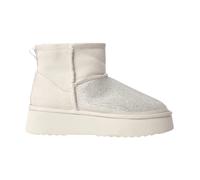 Gaëlle Paris - Bottes Eskimo en fourrure avec strass - Femme - Chaussures - Blanc - Taille: 39 EU