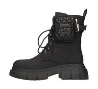 Gaëlle Paris - Bottines à lacets en éco-cuir - Femme - Chaussures - Noir - Taille: 38 EU