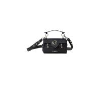 Gaelle Paris Mini sac à bandoulière, simili cuir noir, 19 x 12,5 x 9 cm, avec logo G