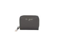 Gaelle Paris Portefeuille Mini Porte Carte Porte Monnaie Zip autour Faux cuir Bottolato avec logo en métal GAACW01040 Plomb, Piccolo, Contemporain