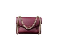 Gaëlle Sac à Bandoulière en Cuir Bordeaux avec Chaîne Dorée, Élégant Design Enveloppe