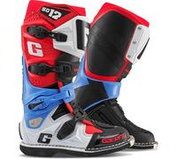 Gaerne SG-12 Bottes de motocross, blanc-rouge-bleu, taille 48 pour homme
