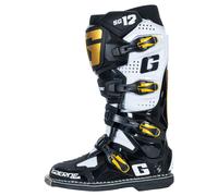 Gaerne SG-12 Bottes de motocross, Noir/Blanc/Or, Taille 44