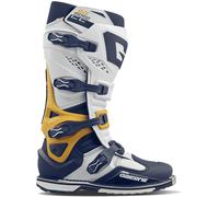 Gaerne Bottes de motocross SG-22 Squadron Blanc/Bleu foncé/Or Taille 46
