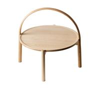 Gärsnäs Table basse Elna Frêne-blanc-Ø60 cm avec anse