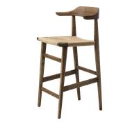 Gärsnäs Tabouret de bar Hedda Cordon de papier noir Chêne-nature