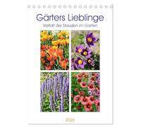 Gärtners Lieblinge - Vielfalt der Stauden im Garten (Tischkalender 2026 DIN A5 hoch), CALVENDO Monatskalender: Blumenvielfalt, die das Auge erfreut
