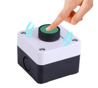 GAESHOW Interrupteur à Bouton-Poussoir, Interrupteur à Bouton Vert Résistant aux Intempéries, Commutateur à Bouton Poussoir, Boîtie de Commande à un Bouton pour Ouvre-Porte