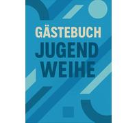 Gästebuch Jugendweihe: 100 Seiten für Wünsche, Fotos & Erinnerungen - blaues Soft-Cover im Retro Design