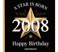 Gästebuch zum 18. Geburtstag: Erinnerungsbuch mit 102 Seiten mit Sternenrahmen für Familie, Freunde & Gäste - für persönliche Worte, Glückwünsche, Botschaften & kreative Einträge