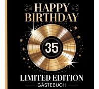 Gästebuch zum 35. Geburtstag - Erinnerungsbuch im Retro Design: Geschenkidee für die Geburtstagsfeier - für Frauen und Männer - mit verziertem Rahmen ... liebe Worte, Fotos und besondere Momente