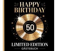 Gästebuch zum 50. Geburtstag - Erinnerungsbuch im Retro Design: Geschenkidee für die Geburtstagsfeier - für Frauen und Männer - mit verziertem Rahmen ... liebe Worte, Fotos und besondere Momente