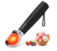 Gaethra Cuillère à Glace, Boule à Glace Électrique Chauffante avec 3 Positions de Chauffage, Rechargeable, Étanchéité IPX7, Portionneur de Boules de Glace Antiadhésif, Ice Ball Scoop pour Glace Dure