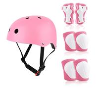 Gaethra Ensemble de genouillères, avec casque, équipement de protection pour enfants de 3 à 10 ans, avec genouillères, coudières et protège-mains, kit de protection pour vélo, skateboard et patins à