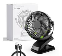 Gaeymy Mini Ventilateu Pince Silencieux, USB C Ventilateur Portable, Petit Ventilateur Bureau 3 Vitesses, Rechargeable Batterie Ventilateur de Table pour Chambre Poussette Camping Voiture Voyage