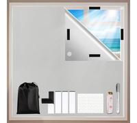 Gaeymy Store Occultant sans Percage, 200x148cm Rideau Occultant Pare Soleil Fenetre de Toit Maison, Anti Chaleur Tissu Isolant Thermique au Metre, 100% Blackout Matériau Blanc