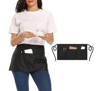 Gaf Nuncew 3 Pocket taille tablier pour hommes serveuse tablier court adapté à la cuisine, à la salle à manger et au jardin, tient des stylos, des blocs-notes, des manuels de serveur