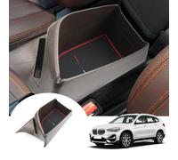 GAFAT Compatible avec BMW X1 F48/X2 F39 2016-2022 Boîte de Rangement pour Accoudoir, X1 F48 Console Centrale Plateau de Rangement, Boîte À Gants, Accessoires X1 F48, Accessoires X2 F39 (Rouge Marron)