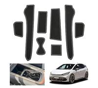 GAFAT Compatible avec Cupra Born 2022 2023 2024 Tapis Antidérapants en Caoutchouc, Born 2023 Tapis en Caoutchouc, Tapis de Console Centrale, Boîte de Rangement, Couture de Porte (Blanc)