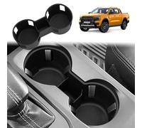 GAFAT Compatible avec Ford Ranger T9 2024 2025 2026 Porte-Gobelet, Organiseur Porte Gobelet en Caoutchouc Souple TPE, Trous Réservés d'Origine, Anti-Vibrations, Ranger 2025 Accessoires