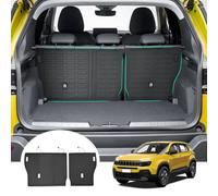 GAFAT Compatible avec Jeep Avenger Hybrid EV 2025 2026-2023 Tapis de Coffre Siège Arrière, Facile à Plier, Avengers 2025 Tapis en TPE Protection Toutes Saisons, Scan 3D d'origine [Lot de 2]