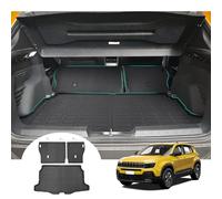 GAFAT Compatible avec Jeep Avenger Hybrid EV 2025 2026-2023 Tapis de Coffre + Siège Arrière, Facile à Plier, Avengers Tapis TPE Protection Toutes Saisons, Scan 3D d'origine [Pas pour 4×e] (Lot de 3)