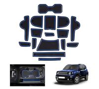 GAFAT Compatible avec Jeep Renegade Facelift 2019-2024 2025 Tapis Antidérapants, Renegade 2023 Tapis en Caoutchouc pour Console Centrale, Couture de Porte, Renegade Accessoires (Bleu)