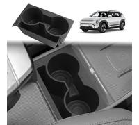 GAFAT Compatible avec Kia EV3 GT Line Earth 2025-2026 Console Centrale Housse de Porte-gobelet, Organiseur en Caoutchouc Souple TPE pour Téléphone, Original Antidérapant Anti-vibration, EV3 Accessoire